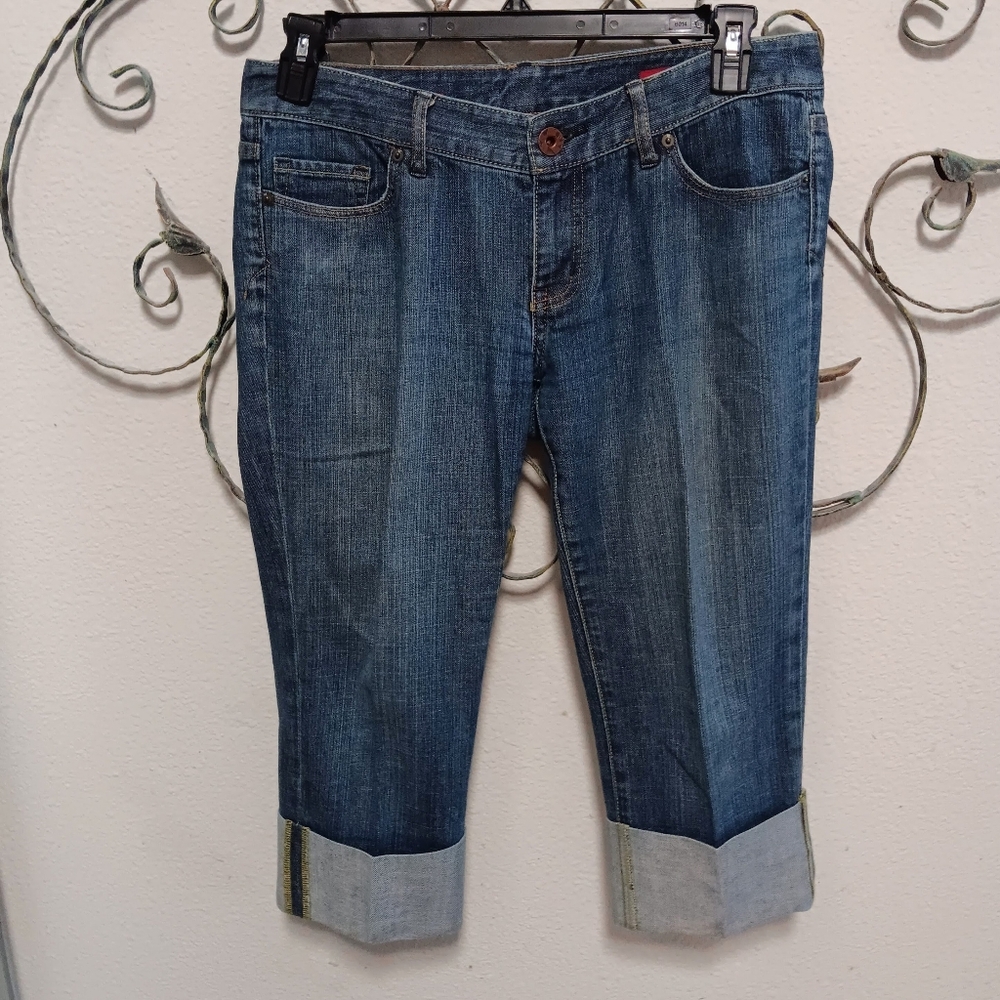 X2 Quality Denim deep cuffed stretch cotton cropped jeans, 10